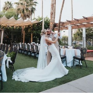 Cathedral/Chapel Length Veil with Beautiful Lace Finish